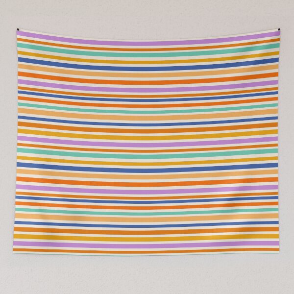 Item preview, Retro Vintage Joyful Colourful Stripes designed and sold by Cecilia Mok.