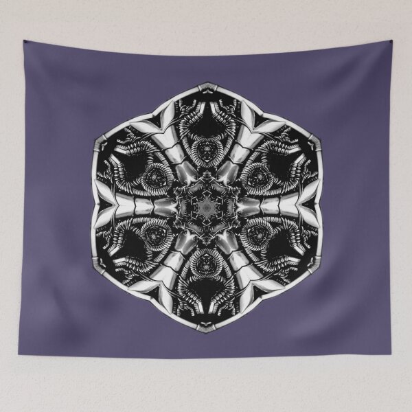 Item preview, Alien biomechanical mandala kaleidoscope geometric HR Giger biomech heady wire wrapped designed and sold by IMNIUM.
