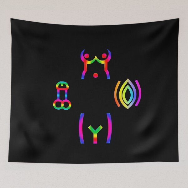 Item preview, Rainbow Abstract Sex Symbols designed and sold by KATKattalestv.