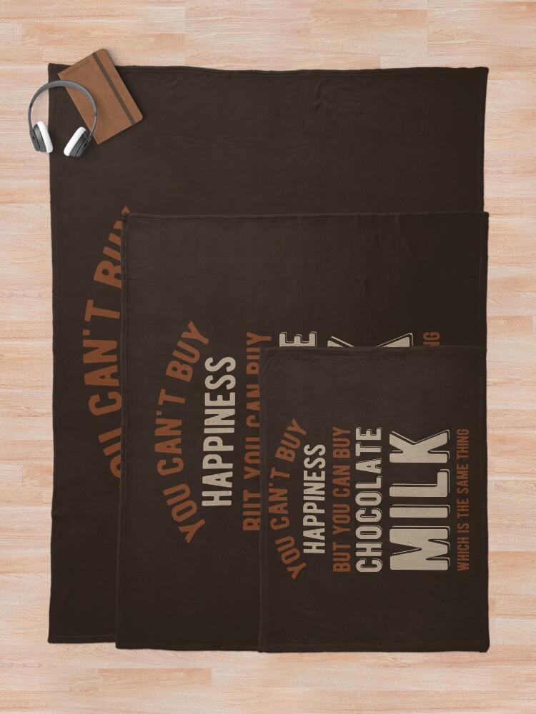 Thumbnail 5 of 6, Throw Blanket, Funny Chocolate Milk designed and sold by artworkbyrihen.