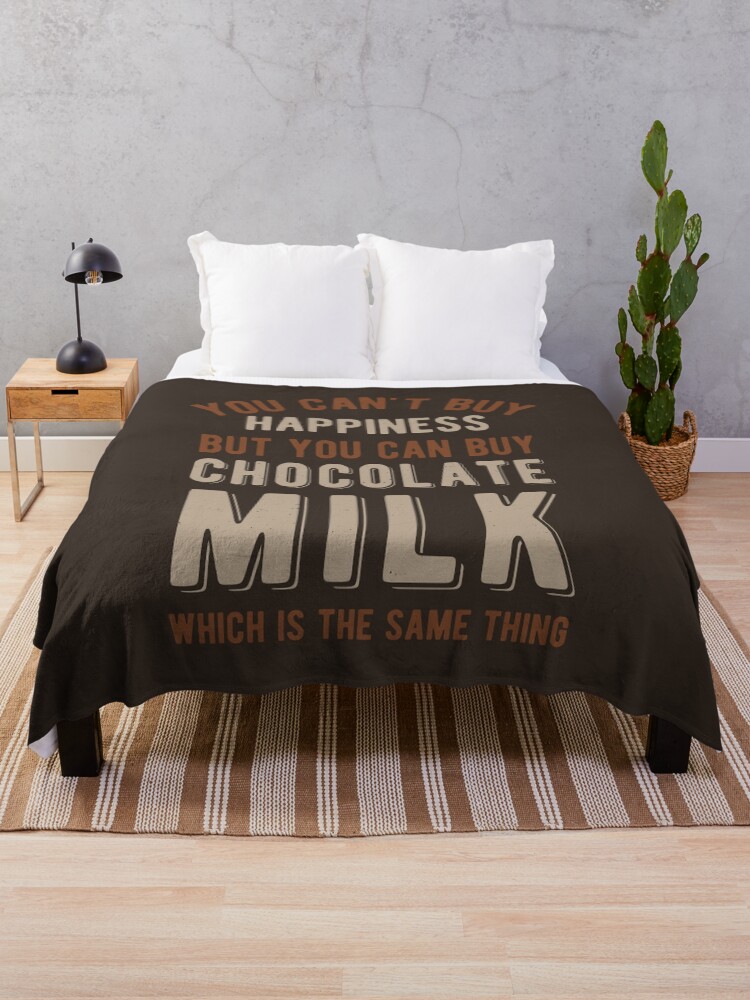 Thumbnail 1 of 6, Throw Blanket, Funny Chocolate Milk designed and sold by artworkbyrihen.