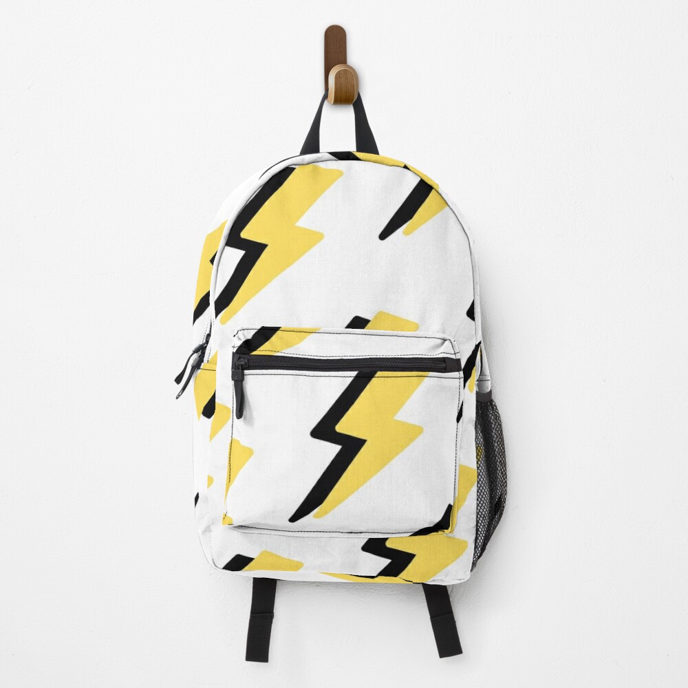 Neil Barrett Lightning Bolt Backpack in Black & White