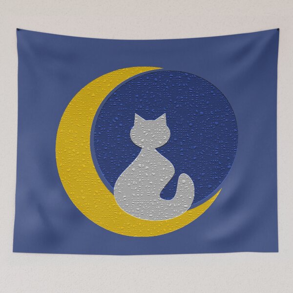 Item preview, Cat and moon designed and sold by ade-datt.