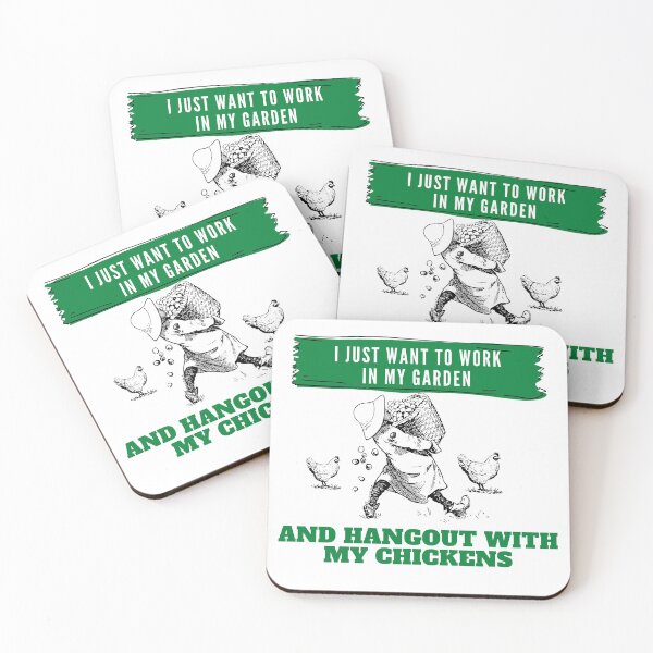 Item preview, I Just Want To Work In My Garden And Hangout With My Chickens  designed and sold by leonmarket.