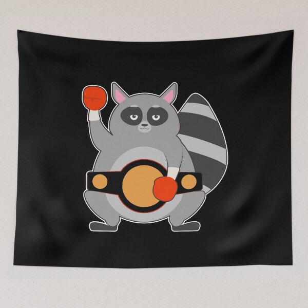 Item preview, Raccoon as Boxing champ with Belt designed and sold by Snabdesign84.