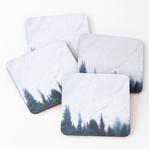 Item preview, Shadow Forest on a frozen Lake – Minimal Landscape Photography designed and sold by regnumsaturni.