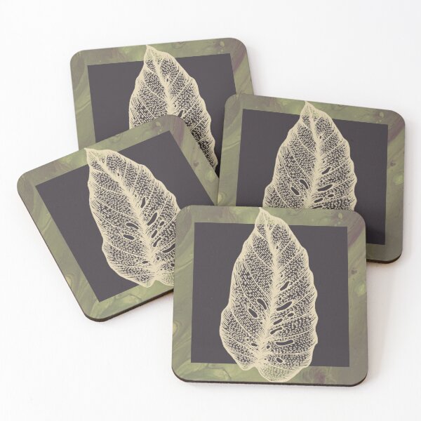 Item preview, Monstera Siltepecana - White on Black and Green designed and sold by KateAlice1994.