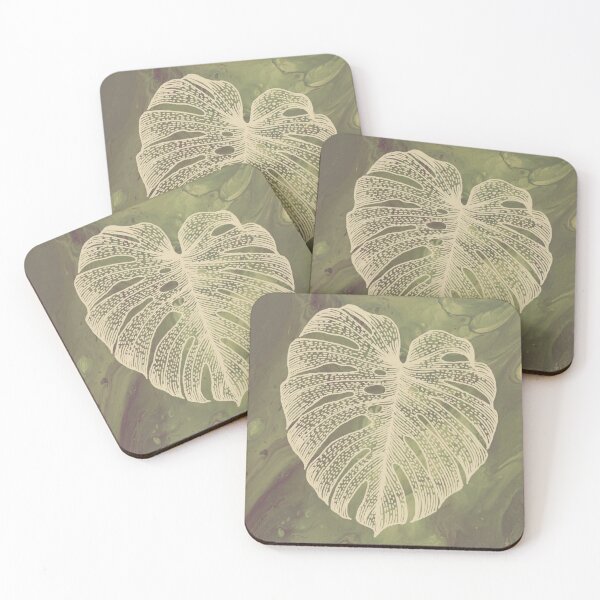 Item preview, Monstera Deliciosa - Swiss Cheese Plant - White on Green designed and sold by KateAlice1994.
