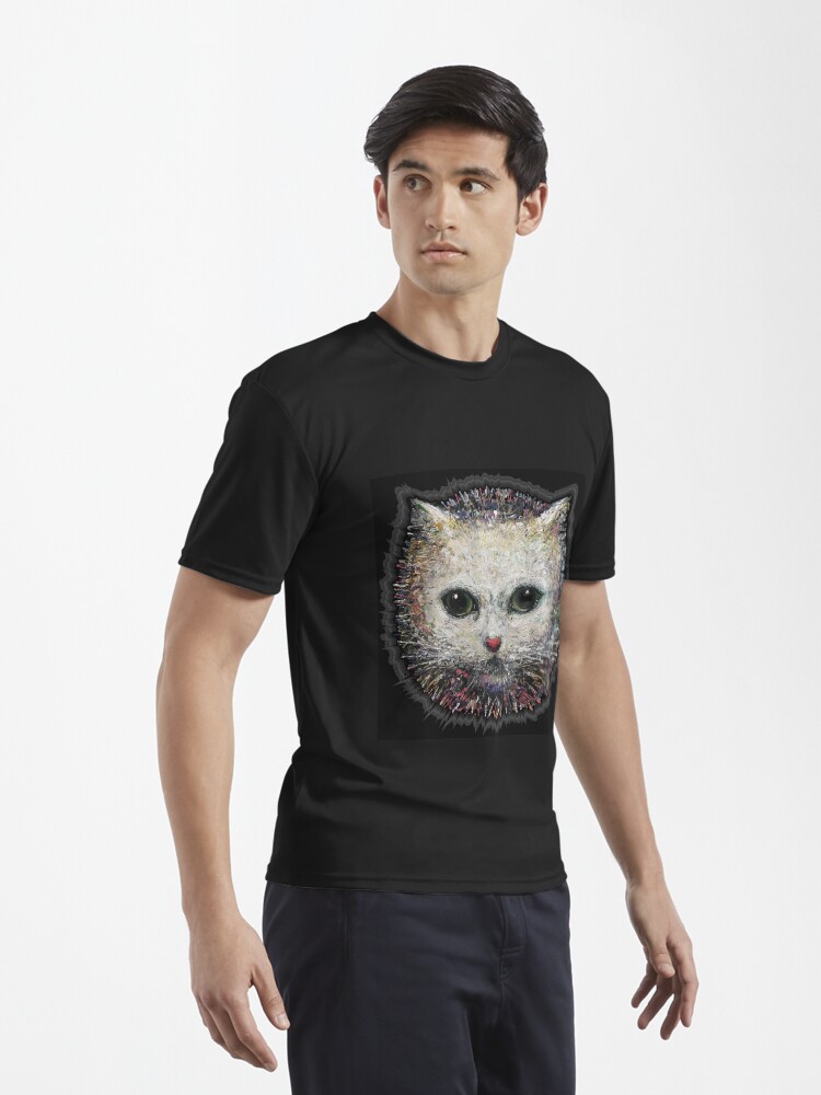 Thumbnail 3 of 7, Active T-Shirt, white cat designed and sold by nataliakuruch.