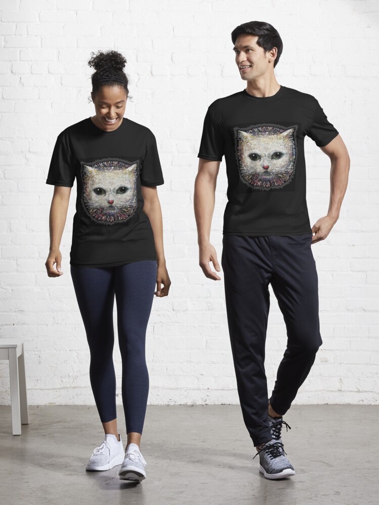 Thumbnail 1 of 7, Active T-Shirt, white cat designed and sold by nataliakuruch.