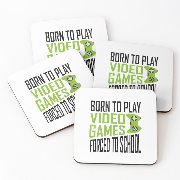 Item preview, Born To Play Video Games Forced To School designed and sold by YAHIA-14.