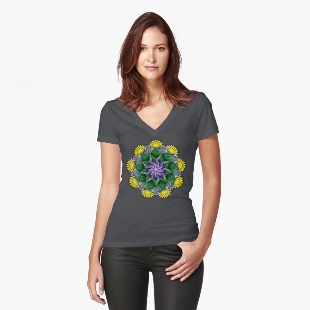 Item preview, Fitted V-Neck T-Shirt designed and sold by jabwai.