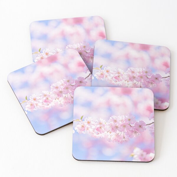 Item preview, Dreamy Cherry Blossom branch in pastel pink and blue designed and sold by Zoe Power.