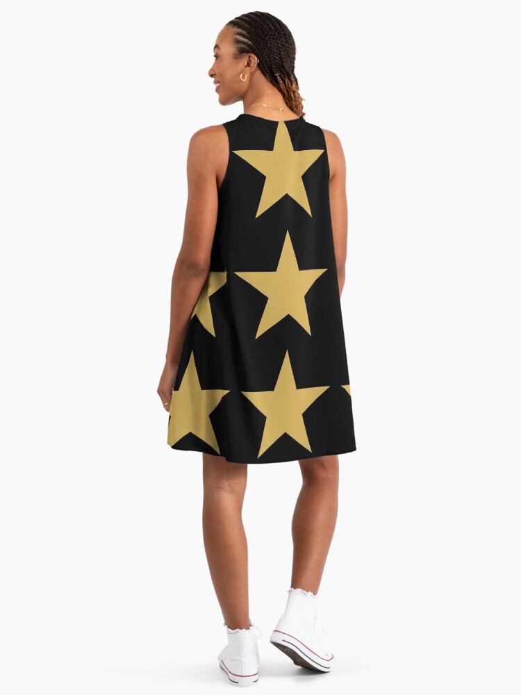 Large GOLD and BLACK STARS " A-Line Dress for Sale by RachelMacht | Redbubble Large GOLD and BLACK STARS " A-Line Dress for Sale by RachelMacht | Redbubble