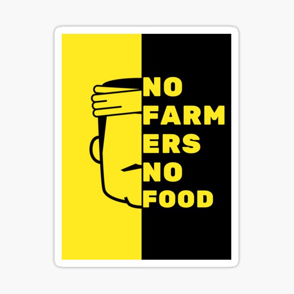 no-farmers-no-food-punjab-farmers-protest-sticker-for-sale-by