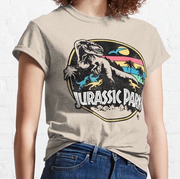 Jurassic Park Retro Distressed Portrait Classic T-Shirt