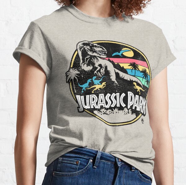 Artikel-Vorschau von Jurassic Park Retro Distressed Portrait, designt und verkauft von FifthSun.
