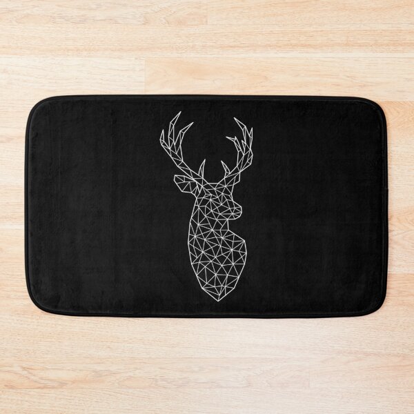 Item preview, Powerful Black and White Deer with Antlers Geometric Art Style designed and sold by Hartsygarden.