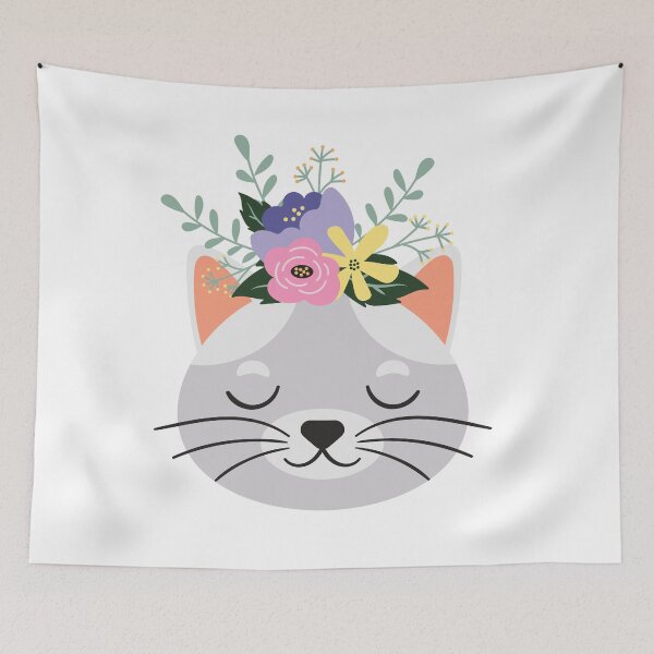 Aperçu de l'œuvre Pourquoi regardez-vous mon chat - Floraldesign créée et vendue par BohoMoon.
