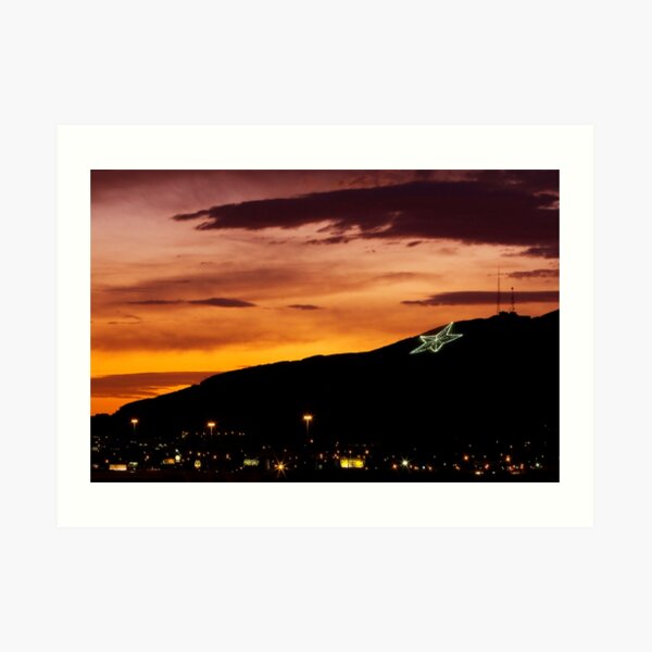 El Paso's Star on the Mountain Art Print