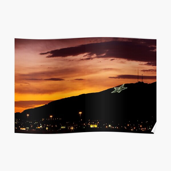 El Paso's Star on the Mountain Poster