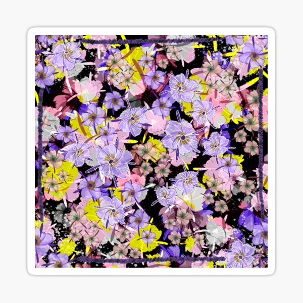 Violet Flowers Pegatina