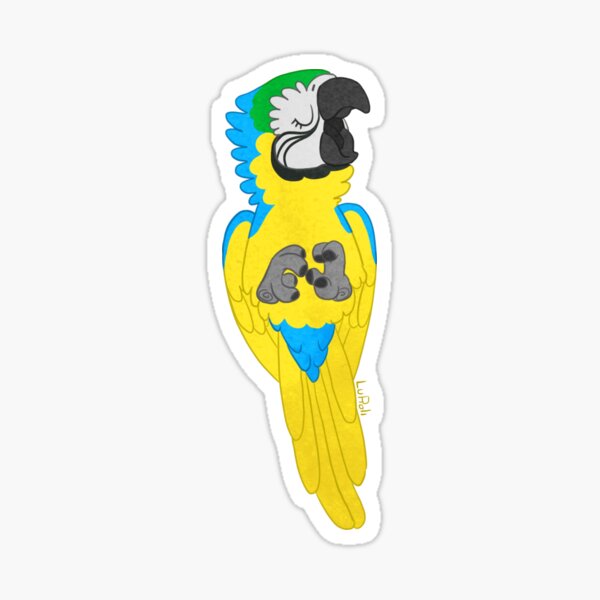 Blue and Gold Sticker