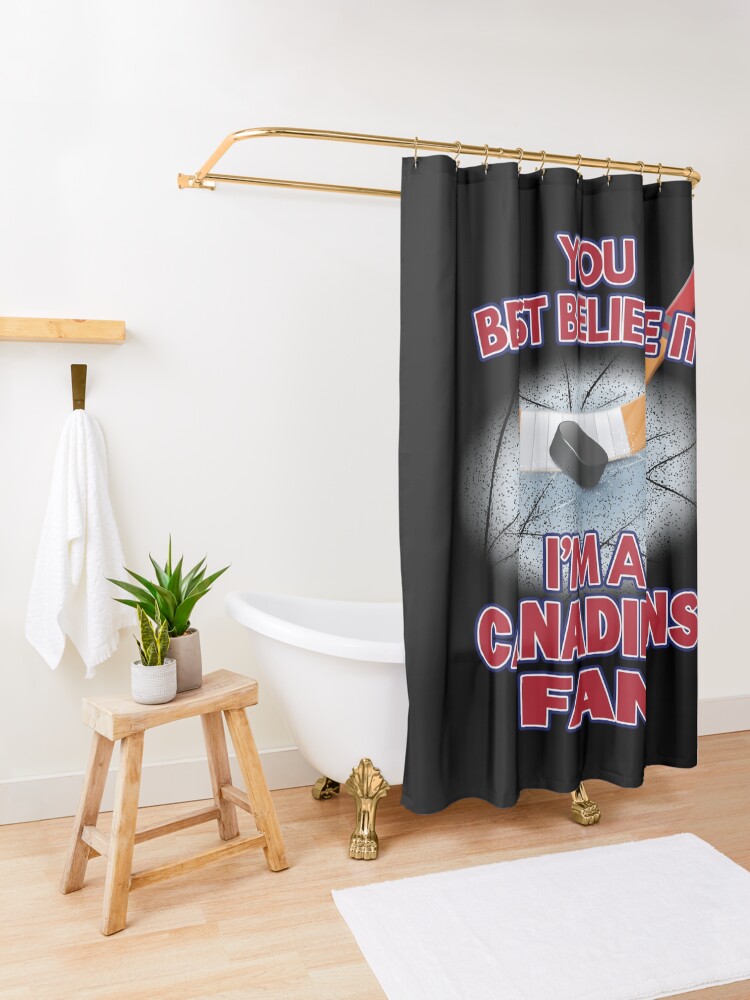Rideau de douche « Fan des Canadiens de Montréal Hockey », par