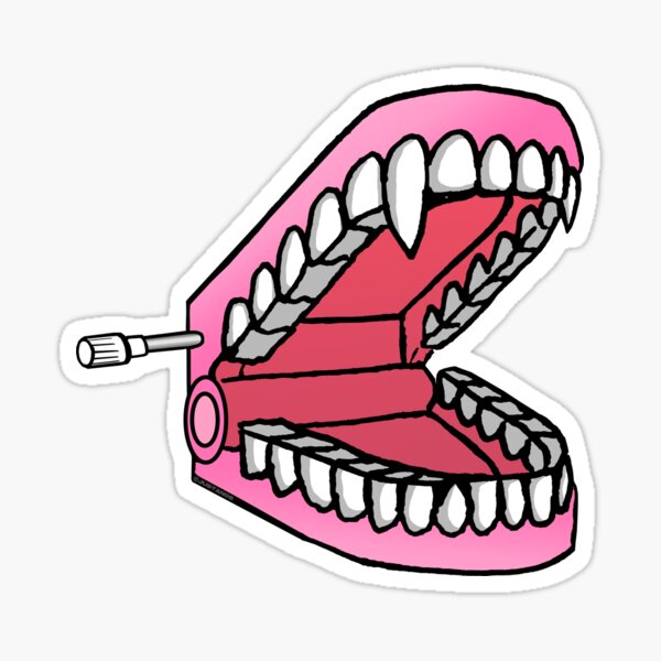 Vampire Wind-up Teeth (Sticker) Sticker