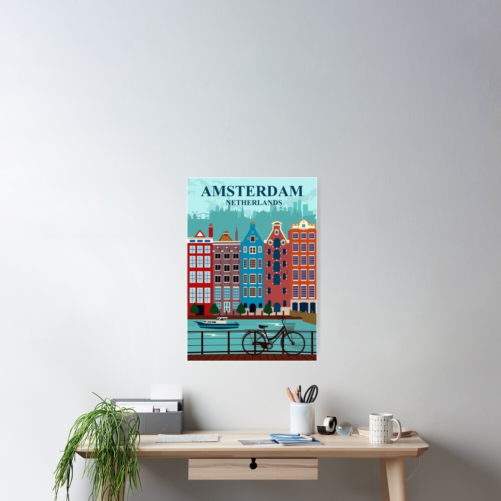 Amsterdam Travel Poster Poster
