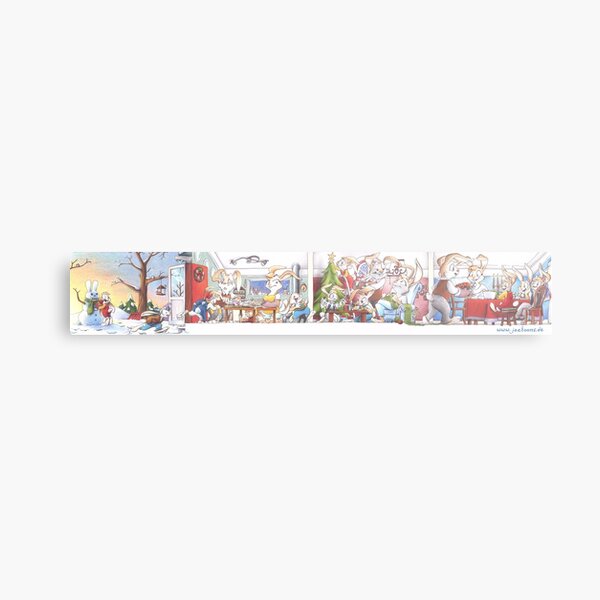 Holiday Season with the Rabbits -complete Metal Print