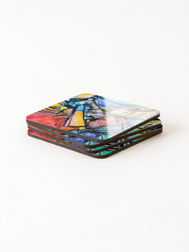 Thumbnail 4 of 5, Coasters (Set of 4), Abstract II designed and sold by MLHuffDesigns.