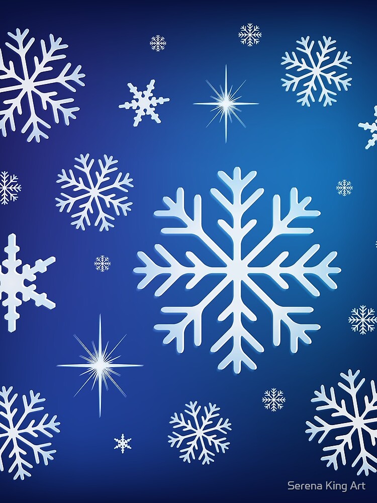 Snowflake Background - Blue by serenaking