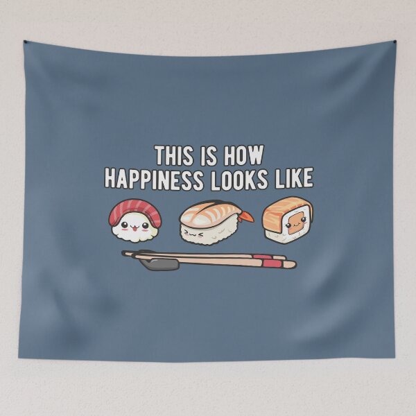 Item preview, Happy Sushi Face Kawaii Japanese Food Lover Anime Gift designed and sold by alenaz.