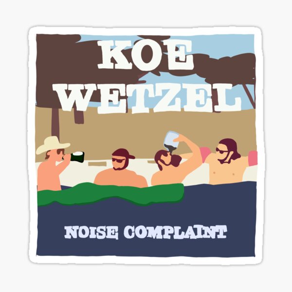 Koe Wetzel - Noise Complaint Album Cover Sticker