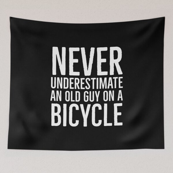 Item preview, Never Underestimate An Old Guy On A Bicycle designed and sold by evokearo.