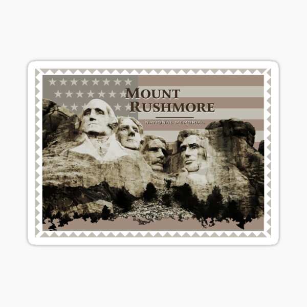 Mount Rushmore Stamp Sticker