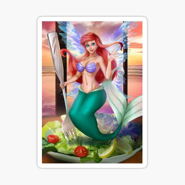 Salad Mermaid Fairy Sticker