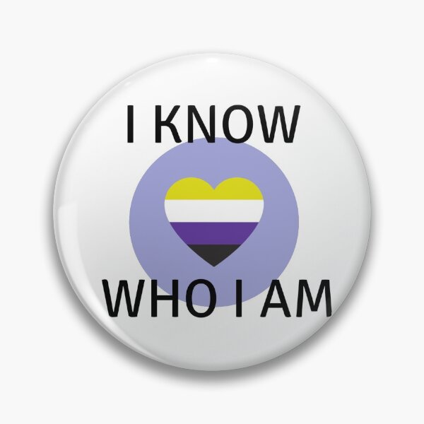 Item preview, Non-Binary Pride " I Know Who I Am" Heart Design designed and sold by LynnSaga.