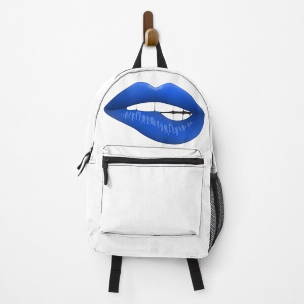 Item preview, Mouth With Blue Lips Biting Lower Lip designed and sold by Mary Riley.