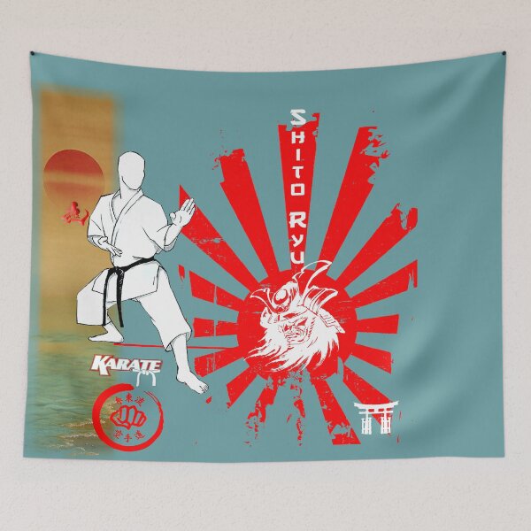 Item preview, Shito Ryu Karate Red Mist Samurai - Martial Arts Design designed and sold by Zanshin-Art.
