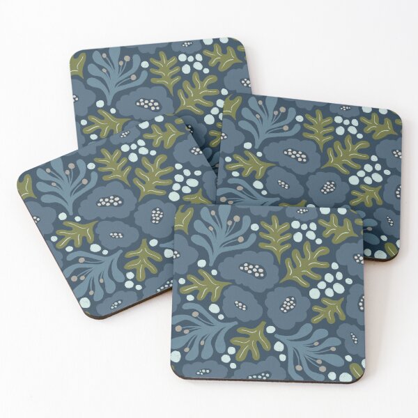 Item preview, Winter florals dark designed and sold by Trine Tollefsen.