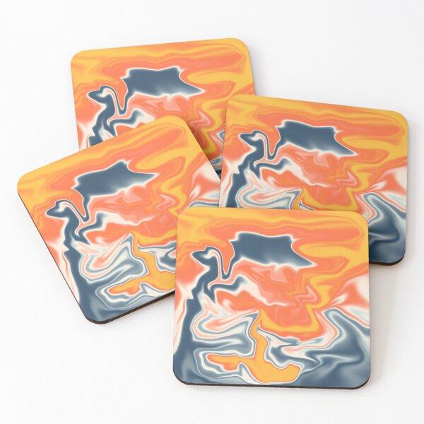 Item preview, Energetic Almond  - marble abstraction liquid psychedelic designed and sold by Muizz Shaikh.