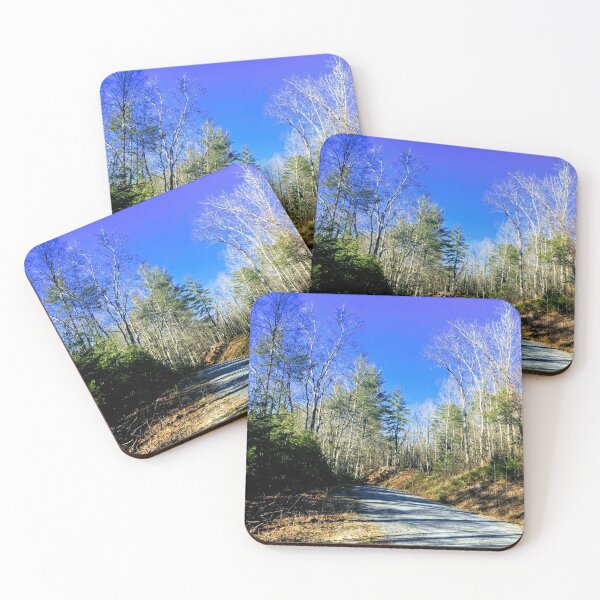 Item preview, Drive through the Mountains with the bluest sky about the treeline designed and sold by Taleta Hollis.