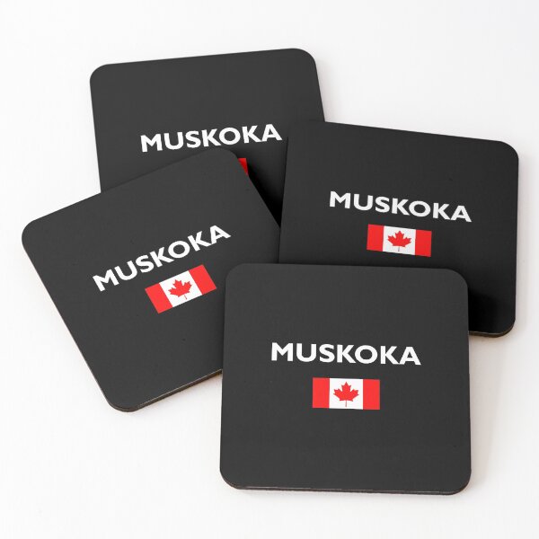 Item preview, Muskoka Canada Canadian Flag Dark Color designed and sold by TinyStarCanada.