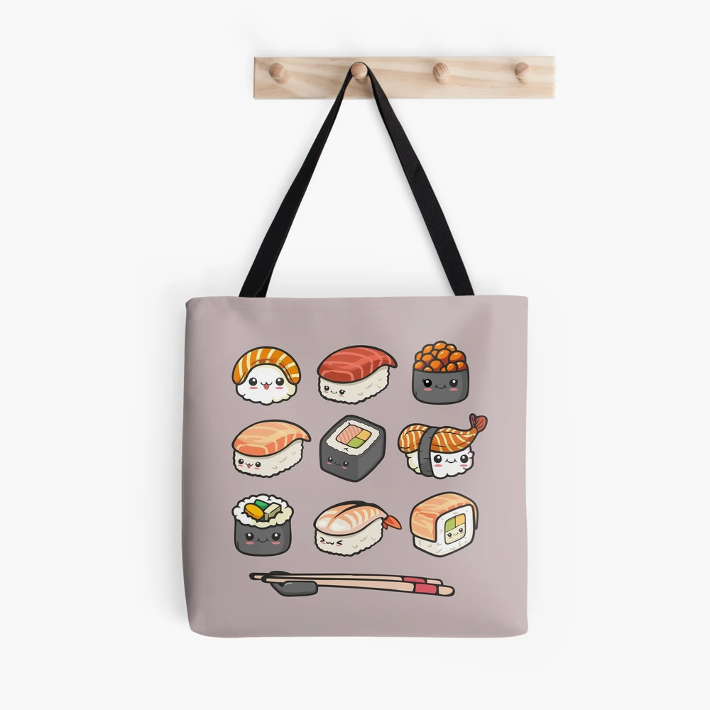 LEVLO Funny Sushi Cosmetic Make Up Bag Kawaii Sushi Gift Japanese Sushi  Make Up Zipper Pouch Bag For Food Lover (Funny Sushi)