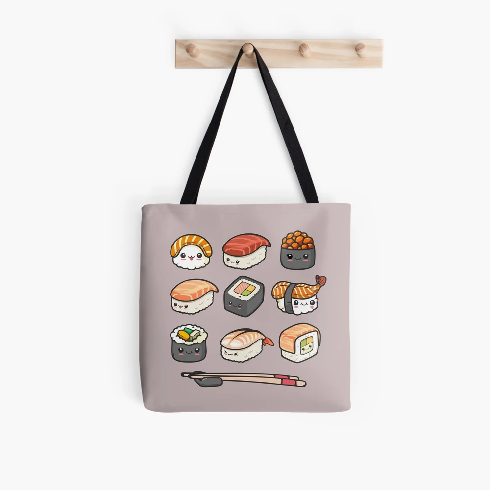 Sushi backpack cute bento bag kawaii food faces Japan Om Nom Nom canvas  medium