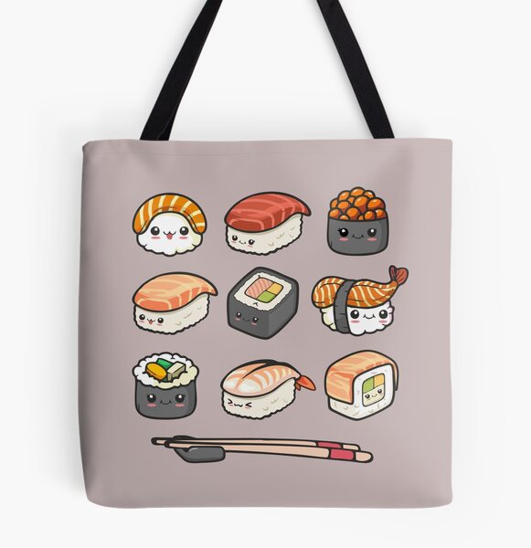 Sushi backpack cute bento bag kawaii food faces Japan Om Nom Nom canvas  medium