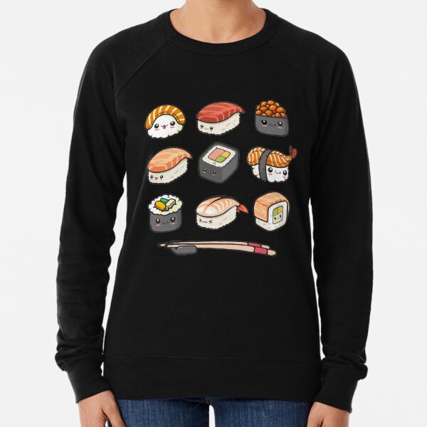 Item preview, Happy Sushi Kawaii Anime Japanese Food Lover Funny Illustration Gift designed and sold by alenaz.