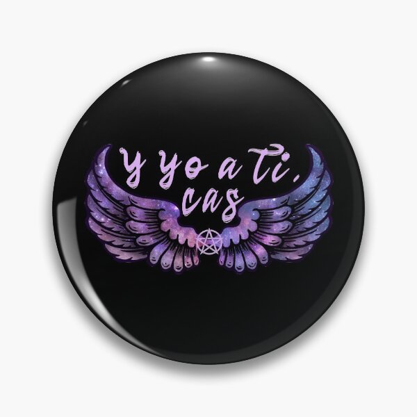 Item preview, Destiel DeanCas Spanish Wings "y yo a ti" (Galaxy Version Pink) designed and sold by MinaMonsterMash.